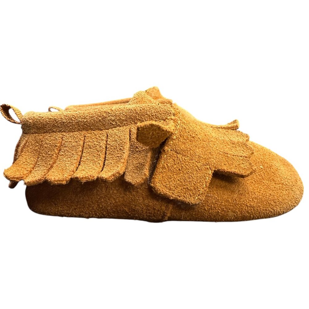 Baby’s Tan Genuine Leather Moccasins- Size 4